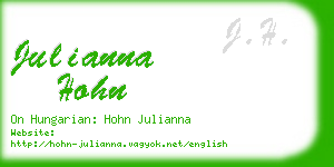 julianna hohn business card